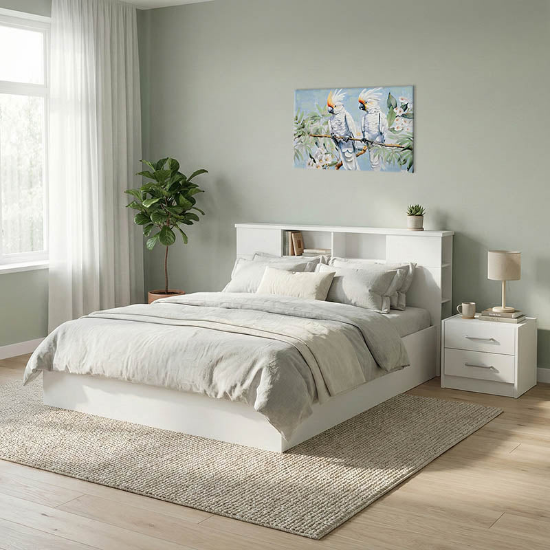 Κρεβάτι OLYMPUS  σε λευκή απόχρωση 140x200εκ - Image 2