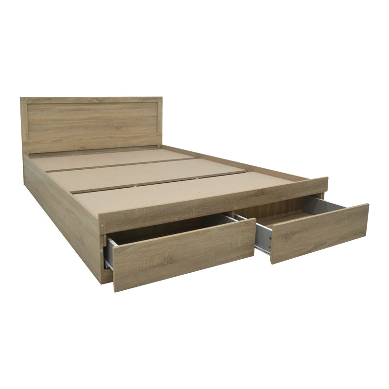 Κρεβάτι Olympus  με συρτάρι σε sonoma απόχρωση 140x200εκ - Pakobazaar