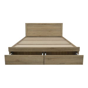 Κρεβάτι Olympus  με συρτάρι σε sonoma απόχρωση 140x200εκ - Pakobazaar