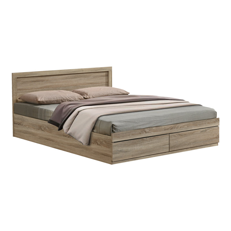 Κρεβάτι Olympus  με συρτάρι σε sonoma απόχρωση 150x200εκ - Pakobazaar