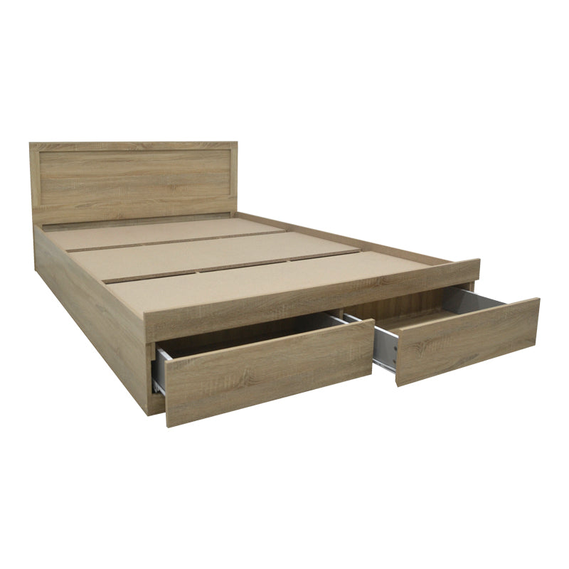 Κρεβάτι Olympus  με συρτάρι σε sonoma απόχρωση 150x200εκ - Pakobazaar