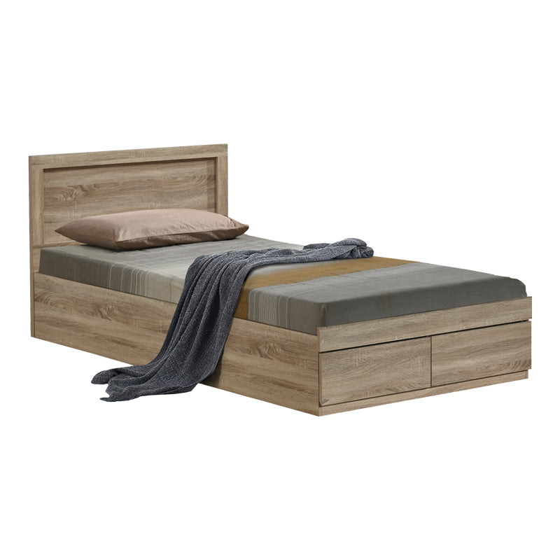 Κρεβάτι Olympus  με συρτάρι σε sonoma απόχρωση 120x200εκ - Pakobazaar