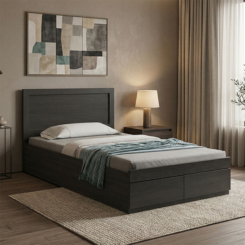 Κρεβάτι Olympus  με συρτάρι σε wenge απόχρωση 100x200εκ - Pakobazaar