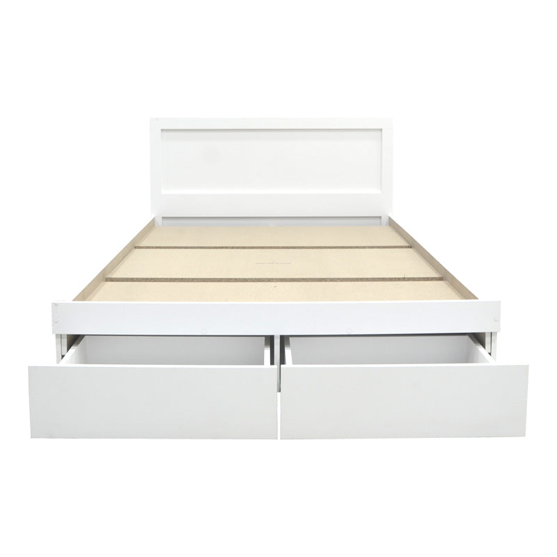 Κρεβάτι Olympus  με συρτάρι σε λευκή απόχρωση 150x200εκ - Pakobazaar