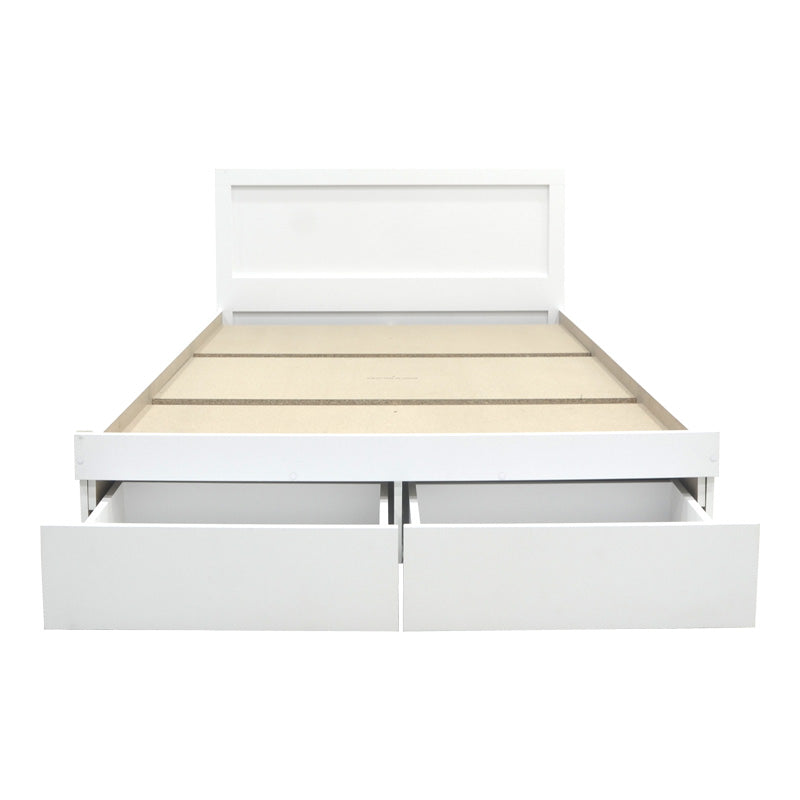 Κρεβάτι Olympus  με συρτάρι σε λευκή απόχρωση 160x200εκ