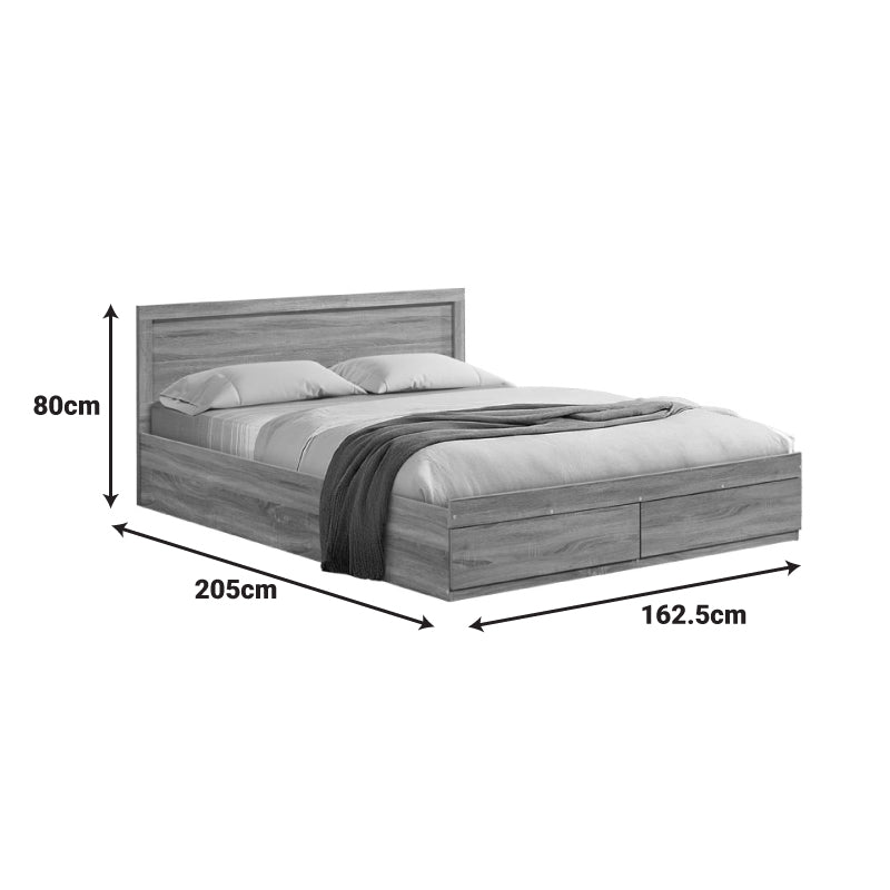 Κρεβάτι Olympus  με συρτάρι σε wenge απόχρωση 160x200εκ - Pakobazaar