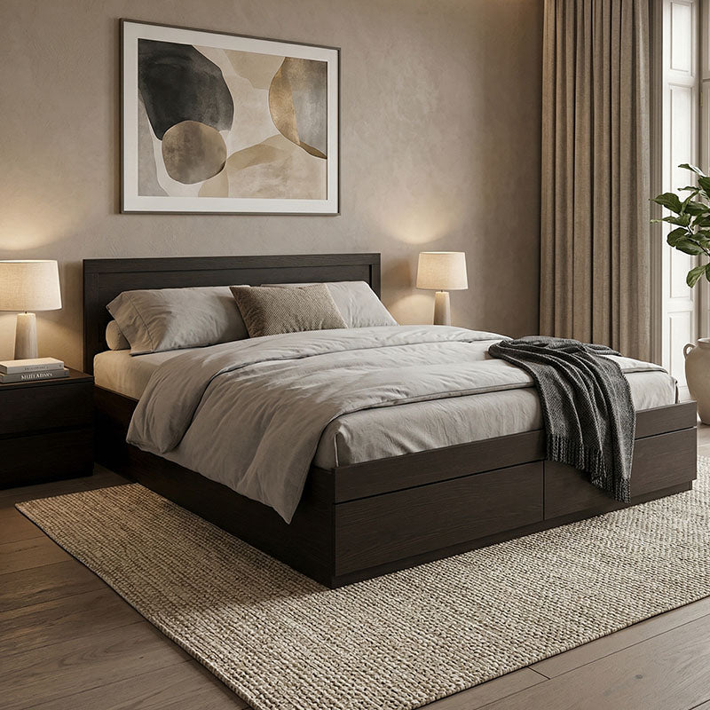 Κρεβάτι Olympus  με συρτάρι σε wenge απόχρωση 160x200εκ - Pakobazaar
