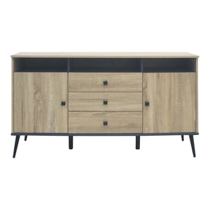 Μπουφές Zezan  σε sonoma-ανθρακί απόχρωση 140.5x41.5x80εκ