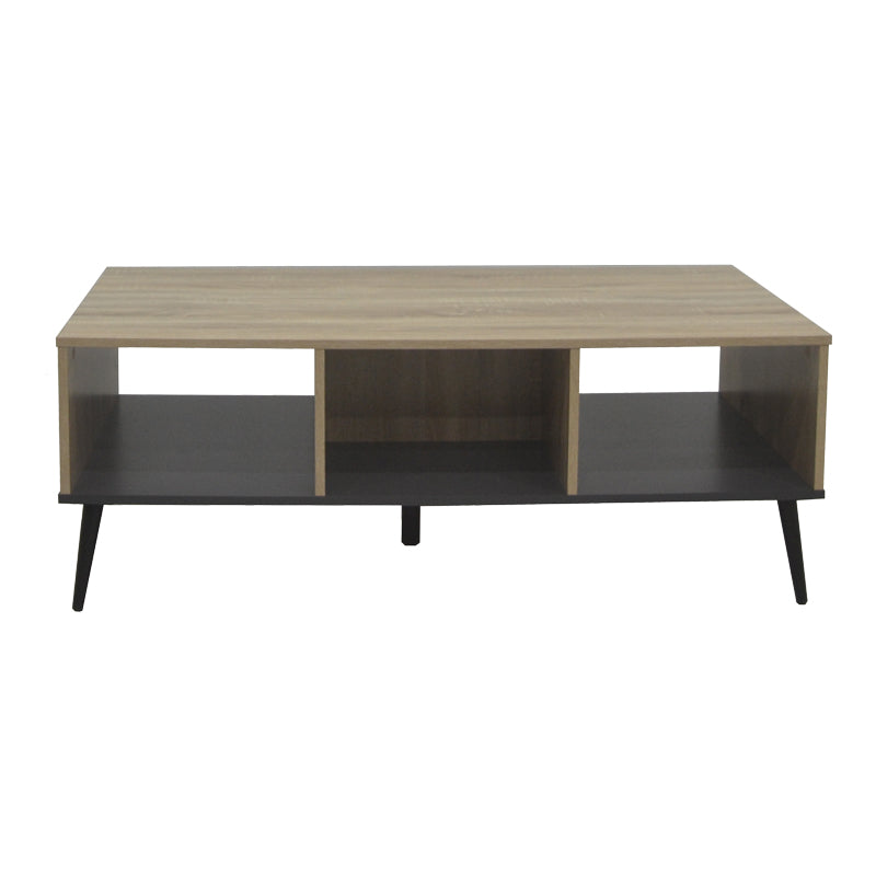 Τραπέζι σαλονιού Zezan  σε sonoma-ανθρακί απόχρωση 121x60x44.5εκ - Pakobazaar
