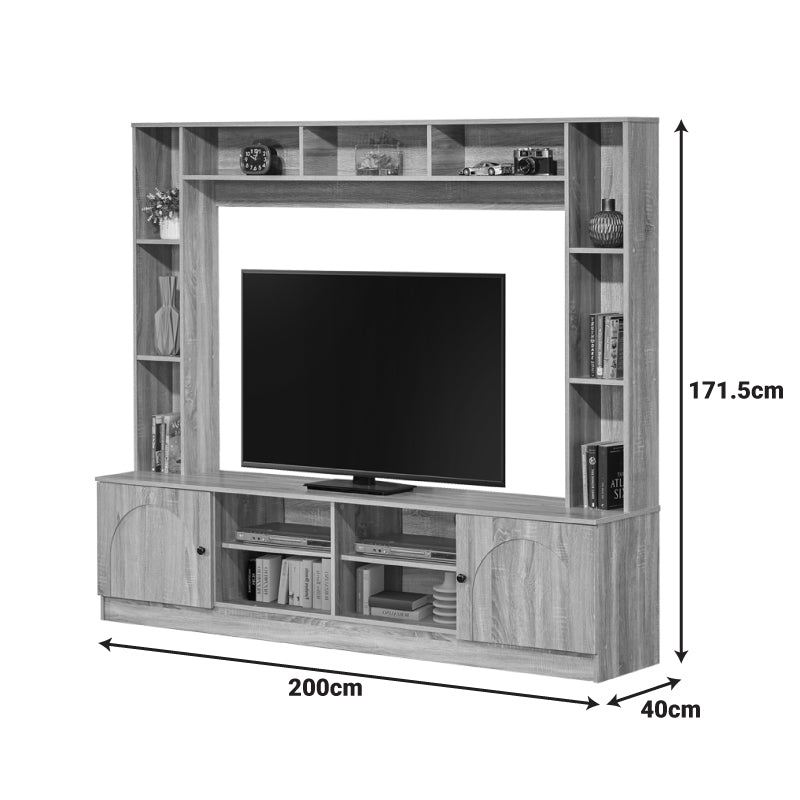 Σύνθετο σαλονιού Ambera  σε sonoma απόχρωση 200x40x171.5εκ