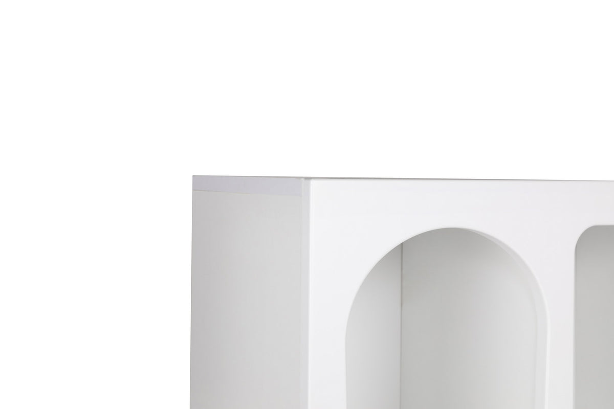 Βιβλιοθήκη Sirokos Λευκό 60x32x150 εκ. Μελαμίνης
