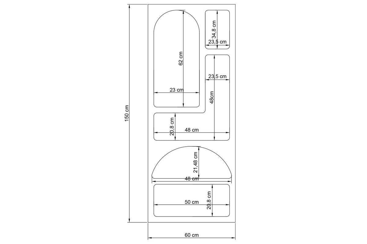 Βιβλιοθήκη Sirokos Λευκό 60x32x150 εκ. Μελαμίνης