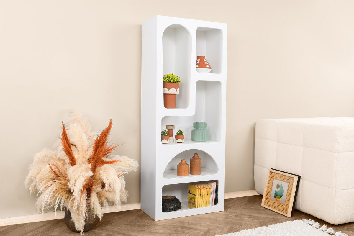 Βιβλιοθήκη Sirokos Λευκό 60x32x150 εκ. Μελαμίνης