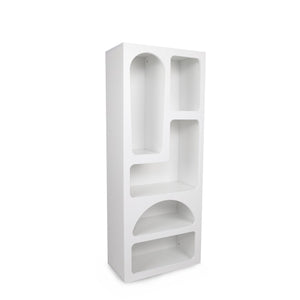 Βιβλιοθήκη Sirokos Λευκό 60x32x150 εκ. Μελαμίνης