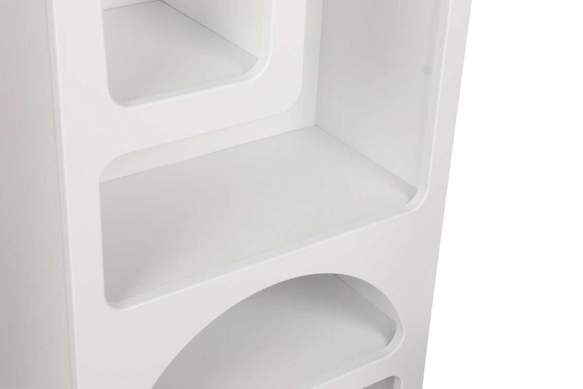 Βιβλιοθήκη Sirokos Λευκό 60x32x150 εκ. Μελαμίνης
