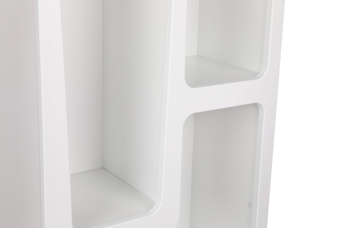Βιβλιοθήκη Sirokos Λευκό 60x32x150 εκ. Μελαμίνης