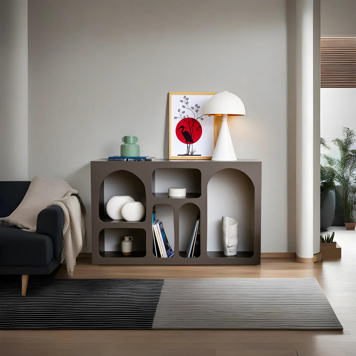 Κονσόλα Ostria Ανθρακί 120x37x74 εκ. Μελαμίνης