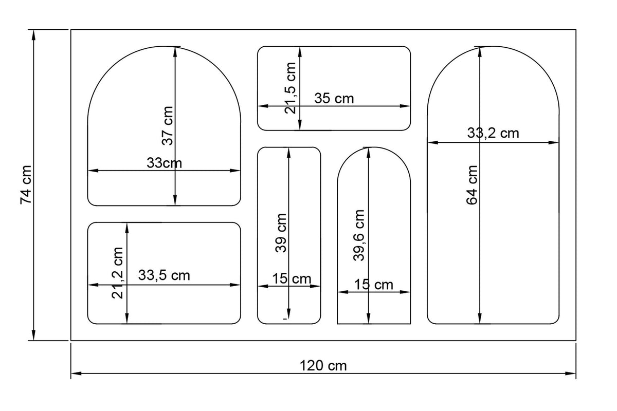 Κονσόλα Ostria Ανθρακί 120x37x74 εκ. Μελαμίνης