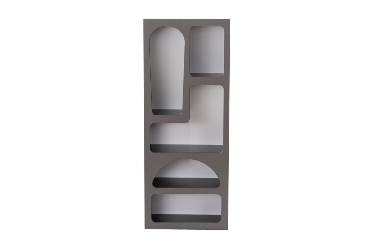 Βιβλιοθήκη Sirokos Ανθρακί 60x32x150 εκ. Μελαμίνης