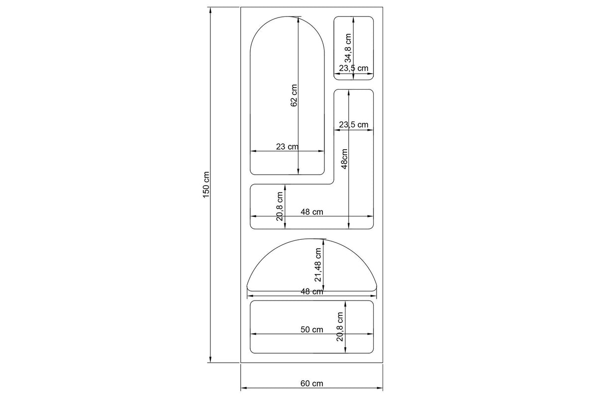 Βιβλιοθήκη Sirokos Ανθρακί 60x32x150 εκ. Μελαμίνης