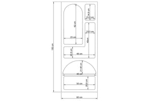 Βιβλιοθήκη Sirokos Ανθρακί 60x32x150 εκ. Μελαμίνης