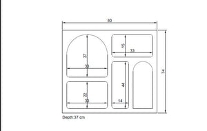 Κονσόλα Vorias Λευκό 80x37x74 εκ. Μελαμίνης