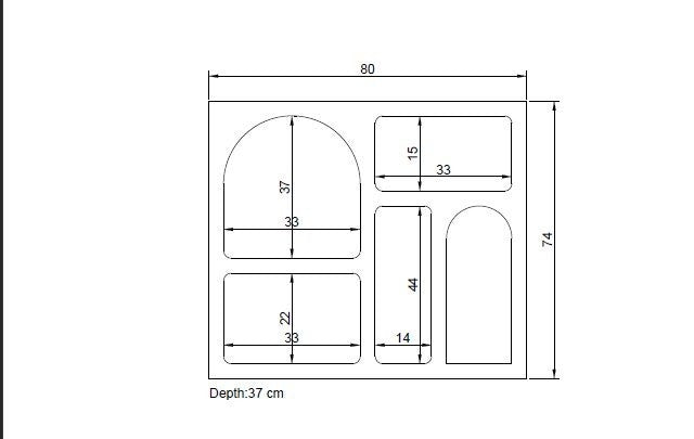 Κονσόλα Vorias Λευκό 80x37x74 εκ. Μελαμίνης
