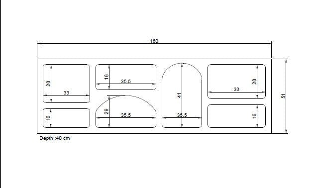 Κονσόλα Nas Λευκό 160x40x51 εκ. Μελαμίνης