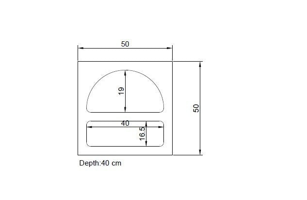 Κομοδίνο Avlida Λευκό 50x40x50 εκ. Μελαμίνης