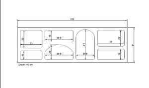 Κονσόλα Nas Ανθρακί 160x40x51 εκ. Μελαμίνης