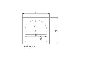 Κομοδίνο Avlida Ανθρακί 50x40x50 εκ. Μελαμίνης