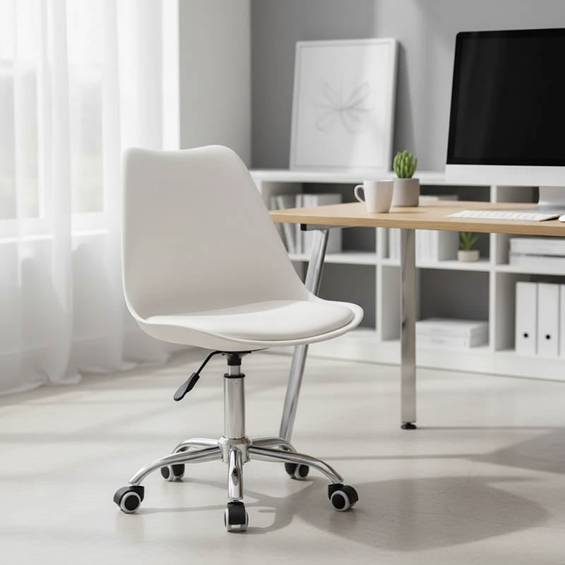 Καρέκλα γραφείου εργασίας Gaston II  PP-PU λευκό - Pakobazaar