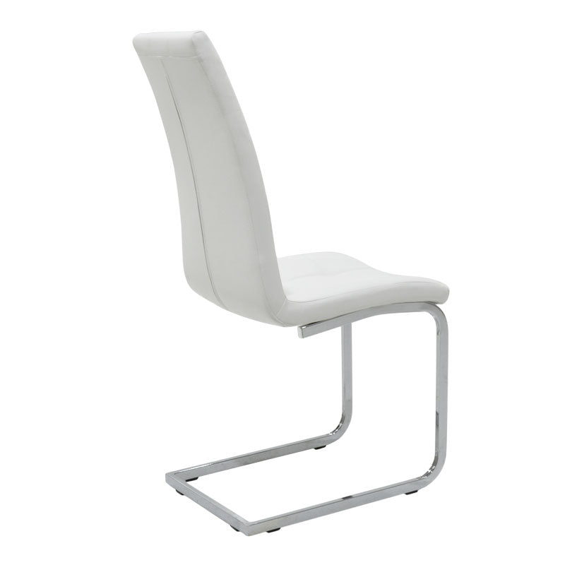 Καρέκλα Darrell  pu λευκό-βάση χρωμίου 42x49x106εκ - Pakobazaar