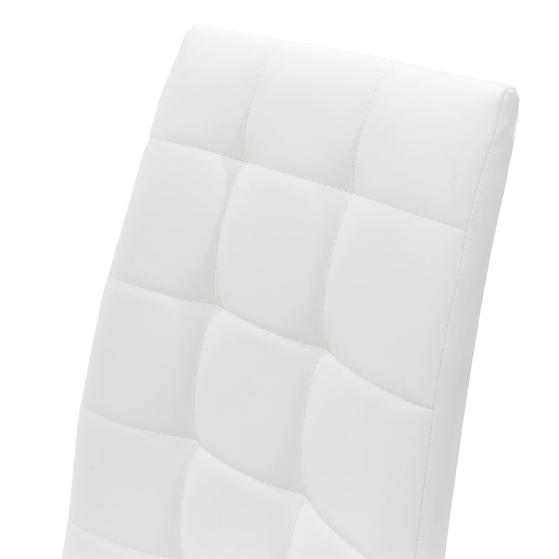 Καρέκλα Darrell  pu λευκό-βάση χρωμίου 42x49x106εκ - Pakobazaar