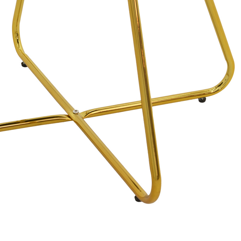 Καρέκλα Valentina  μπεζ βελούδο-χρυσό πόδι 65x60x82εκ - Pakobazaar