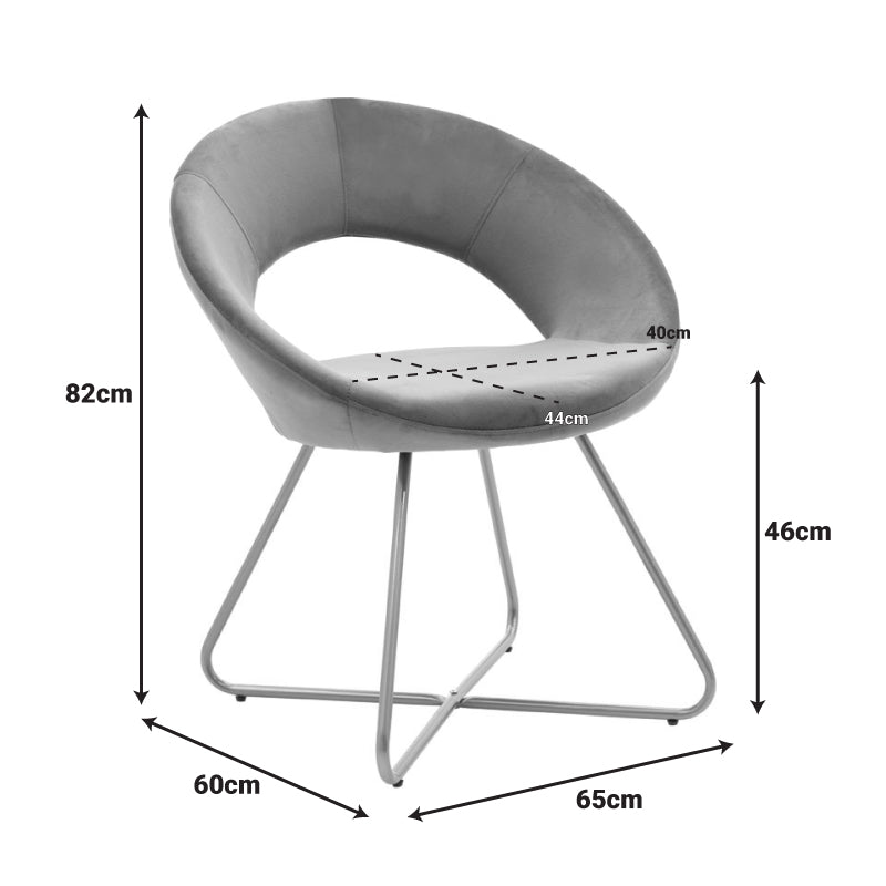 Καρέκλα Valentina  μπεζ βελούδο-χρυσό πόδι 65x60x82εκ - Pakobazaar