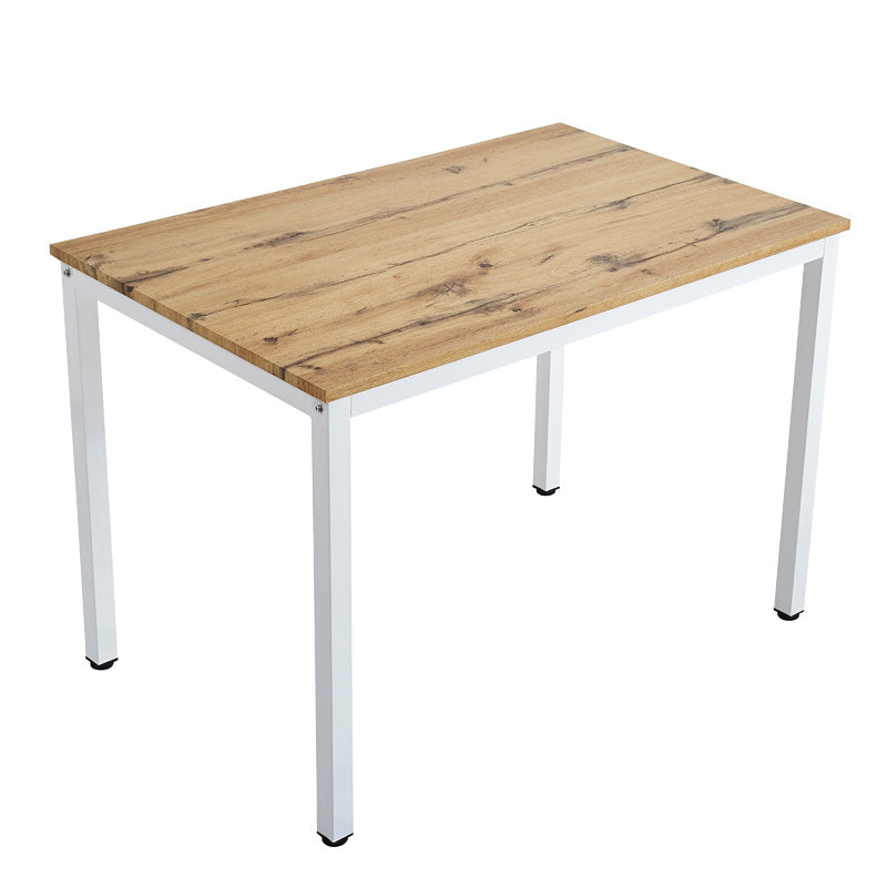 Τραπέζι Witte  MDF/Metal σε sonoma απόχρωση με λευκο πόδι 110x70x76εκ - Pakobazaar