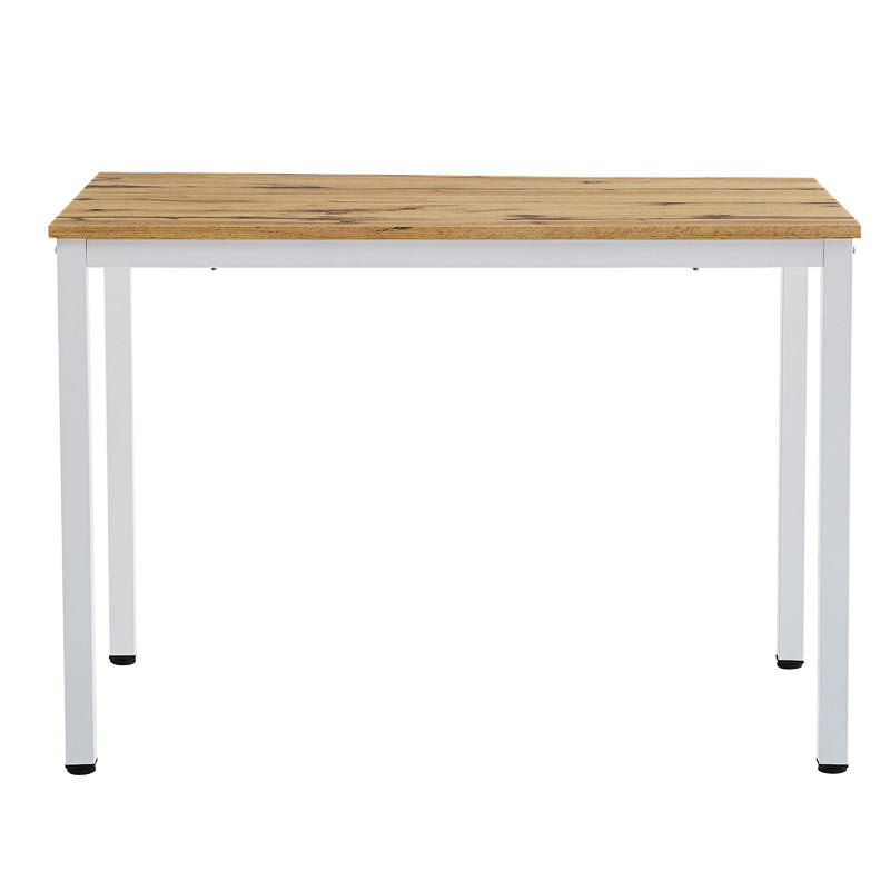 Τραπέζι Witte  MDF/Metal σε sonoma απόχρωση με λευκο πόδι 110x70x76εκ - Pakobazaar