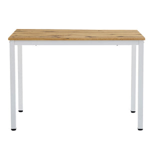 Τραπέζι Witte  MDF/Metal σε sonoma απόχρωση με λευκο πόδι 110x70x76εκ - Pakobazaar