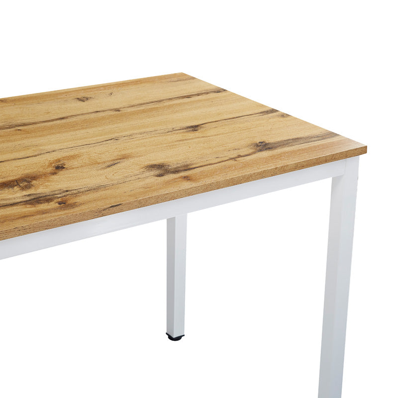 Τραπέζι Witte  MDF/Metal σε sonoma απόχρωση με λευκο πόδι 110x70x76εκ - Pakobazaar
