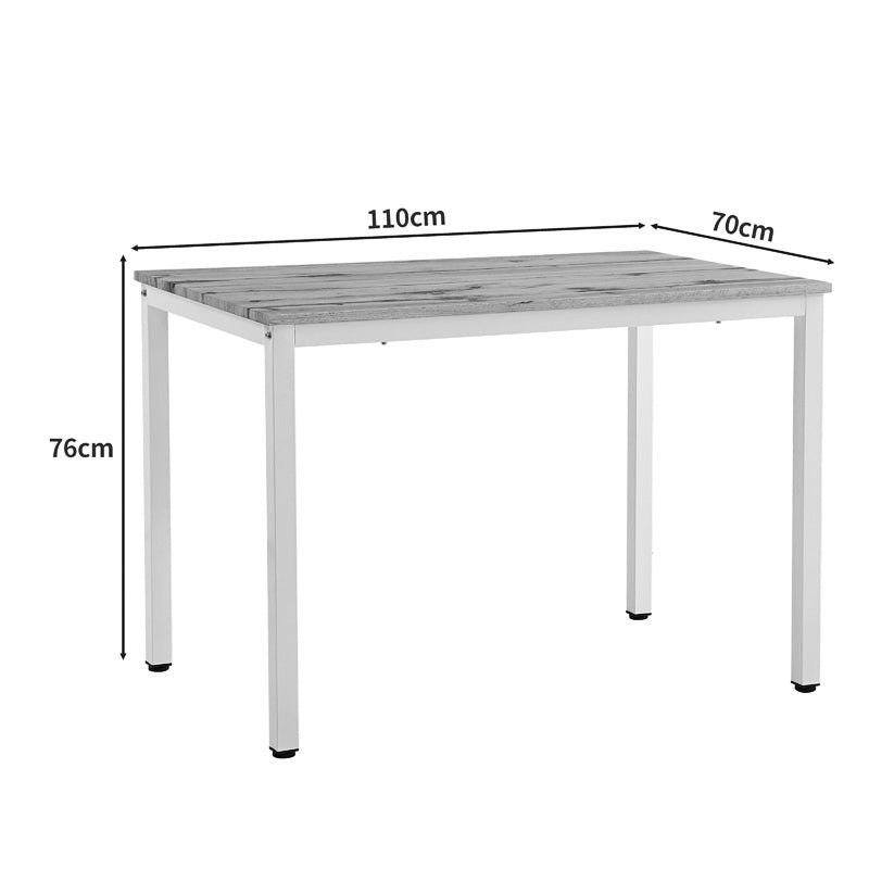 Τραπέζι Witte  MDF/Metal σε sonoma απόχρωση με λευκο πόδι 110x70x76εκ - Pakobazaar