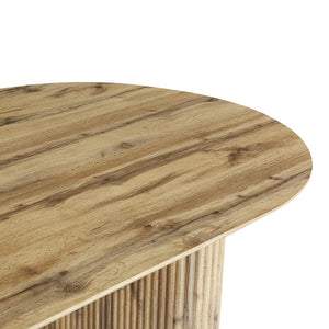 Τραπέζι Nembou  mdf σε oak απόχρωση 210x100x76εκ - Pakobazaar