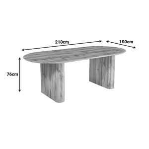 Τραπέζι Nembou  mdf σε oak απόχρωση 210x100x76εκ - Pakobazaar