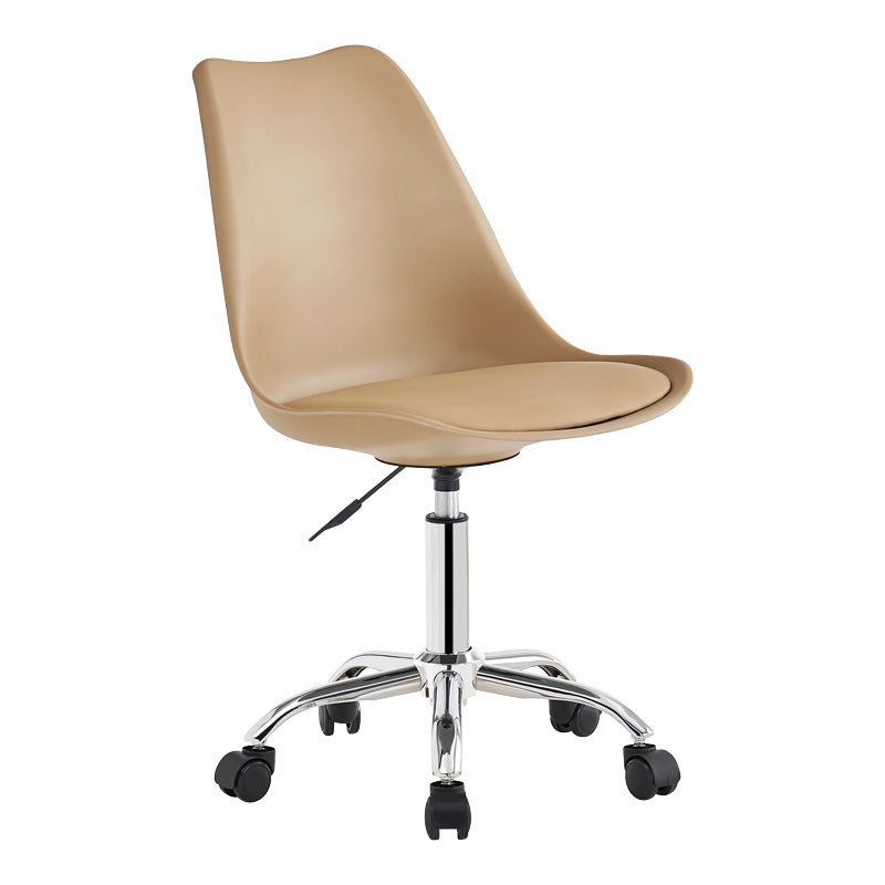 Καρέκλα γραφείου εργασίας Gaston II  pp-pu cappuccino 48x57x77-90εκ - Pakobazaar