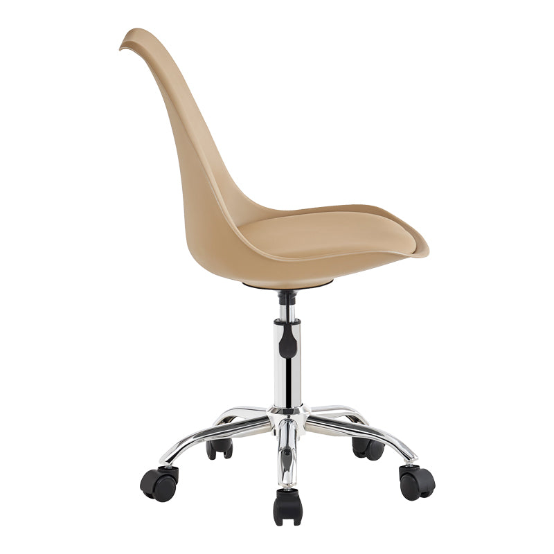 Καρέκλα γραφείου εργασίας Gaston II  pp-pu cappuccino 48x57x77-90εκ - Pakobazaar