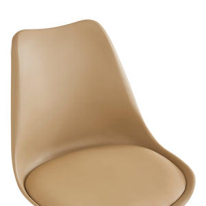 Καρέκλα γραφείου εργασίας Gaston II  pp-pu cappuccino 48x57x77-90εκ - Pakobazaar