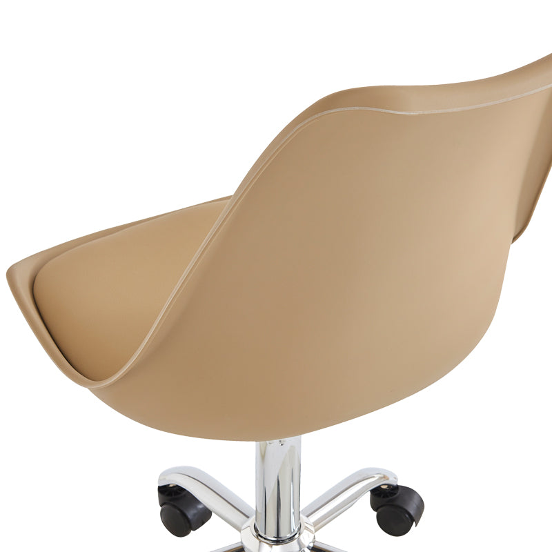 Καρέκλα γραφείου εργασίας Gaston II  pp-pu cappuccino 48x57x77-90εκ - Pakobazaar