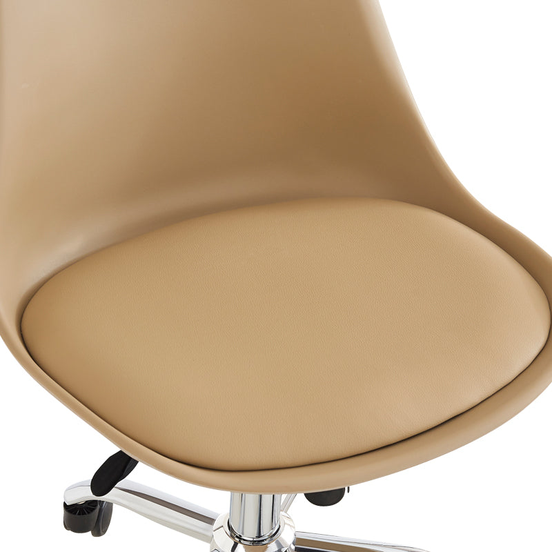 Καρέκλα γραφείου εργασίας Gaston II  pp-pu cappuccino 48x57x77-90εκ - Pakobazaar