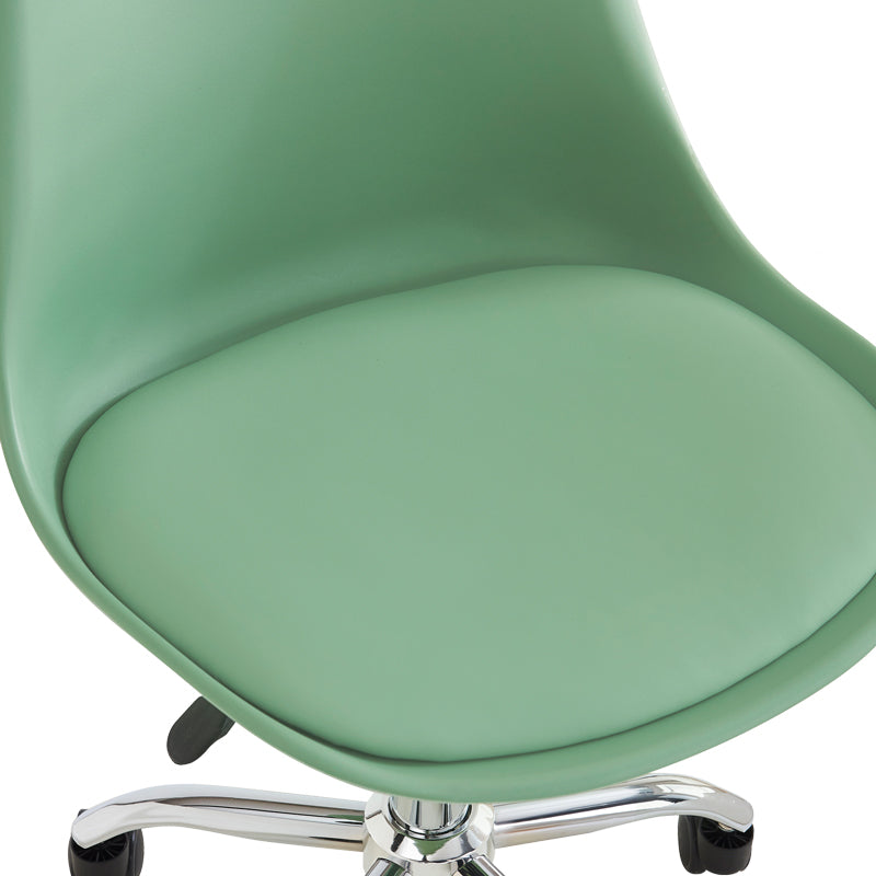 Καρέκλα γραφείου Gaston II  μέντα pp-pu 48x57x77-90εκ - Pakobazaar