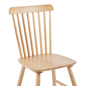 Καρέκλα Melia  rubberwood σε φυσική απόχρωση 45x51x87εκ - Pakobazaar